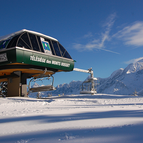 General view of Saint-Gervais Mont-Blanc in winter. France Stock Photo -  Alamy