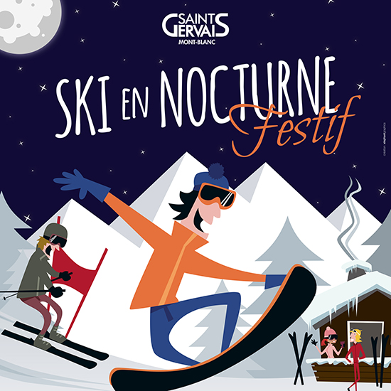 Ski nocturne festif